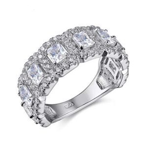 Nattaphol Solid 925 Sterling Silver Wedding Ring Engagement Band 2 Ct AAA CZ Eternity Classic Jewelry for Women (6)