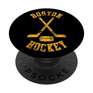 vintage boston hockey popsockets popgrip: swappable grip for phones & tablets