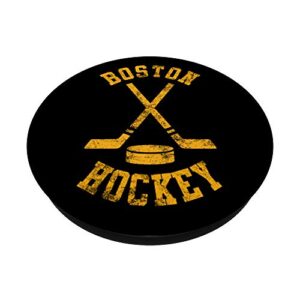 Vintage Boston Hockey PopSockets PopGrip: Swappable Grip for Phones & Tablets