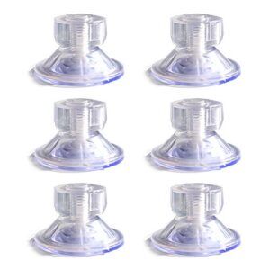 danxq full transparent strong screw nut pull suction cup hand tighten adjustment sucker with press cap nut, 6 piece/pack (4.5cm-clear)