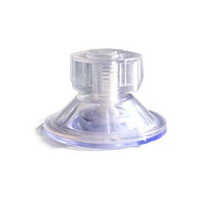 DANXQ Full Transparent Strong Screw Nut Pull Suction Cup Hand Tighten Adjustment Sucker with Press Cap Nut, 6 Piece/Pack (4.5CM-Clear)