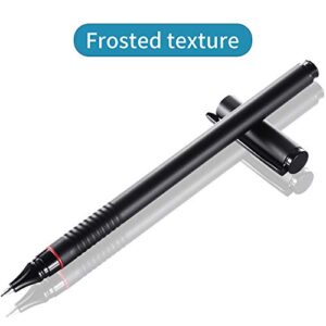 Gel Roller Pen, Fine Point Black Gel Ink Metal Nib, 4 Pack Metal Roller Ball Pens,Refillable