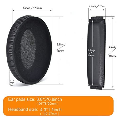 HD 448 HD428 HD419 Ear Pads and Headband - defean Replacement Repair Parts Suit Ear Cushion Compatible with Sennheiser HD418, HD419, HD428, HD429, HD439, HD438, HD448, HD449 Headphone