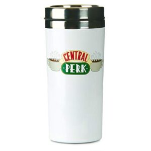paladone friends central perk travel mug, insulated stainless steel, 450ml
