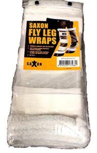 saxon. fly leg wraps, white, one size