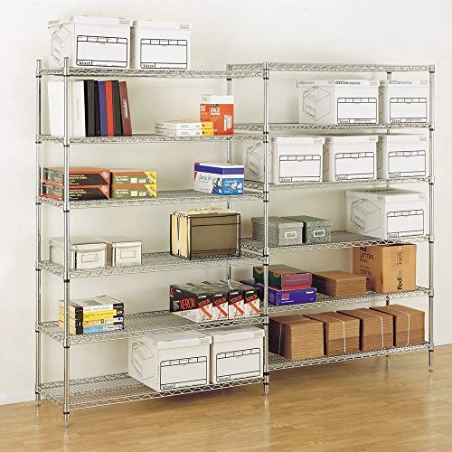 Storage Shelves Wire Shelving Unit Garage Shelving with Wheels Heavy Duty NSF Height Adjustable Steel Commercial Grade Metal Shelving with Castors, 6000 Weight Capacity, for Kitchen Basement Pantry