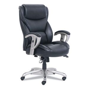 sertapedic emerson big and tall task chair, supports up to 400 lb, 19.5" to 22.5" seat height, black seat/back, silver base