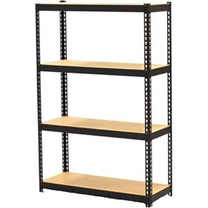 Lorell Narrow Steel Shelving Storage Rack, Black