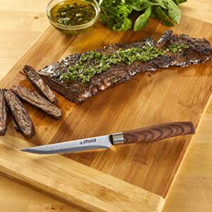 Imusa USA IMU-73056 4.5" Stainless Steel Steak Knife with Woodlook Handle