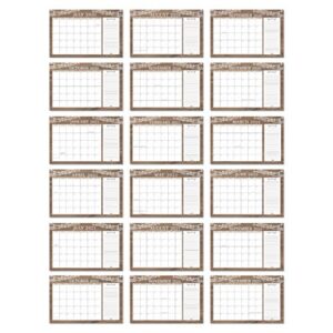 Rustic 2020-2021 Large Monthly Desk or Wall Calendar Planner, Big Giant Planning Blotter Pad, 18 Month Academic Desktop, Hanging 2-Year Date Notepad Teacher, Mom Family Home or Business Office 11x17"