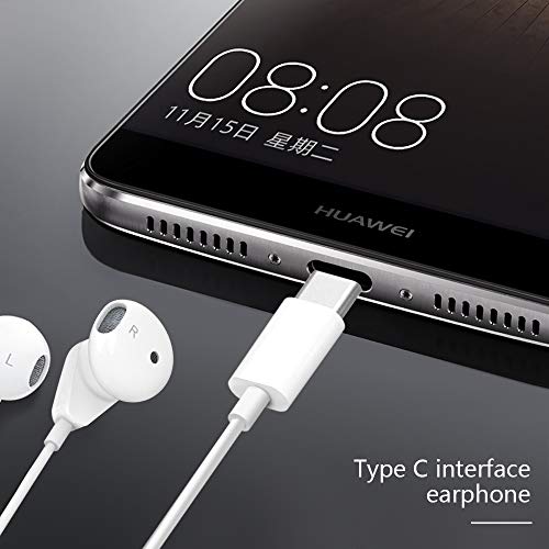 USB Type C Earphones Stereo Digital Wired Headphone with Mic, Compatible with Pixel 2/2XL, Huawei P20 and iPad Pro 2018