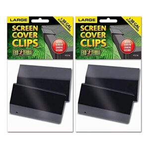 exo terra 2 pack of terrarium screen cover clips, small, for aquariums and glass tanks