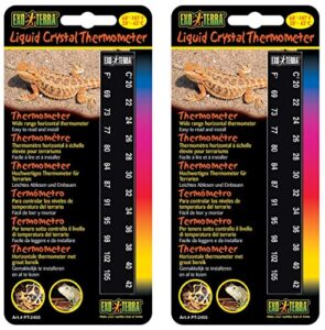 exo terra 2 pack of liquid crystal terrarium thermometers