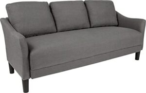 flash furniture asti upholstered sofa in dark gray fabric