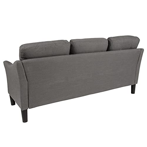 Flash Furniture Asti Upholstered Sofa in Dark Gray Fabric