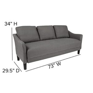 Flash Furniture Asti Upholstered Sofa in Dark Gray Fabric