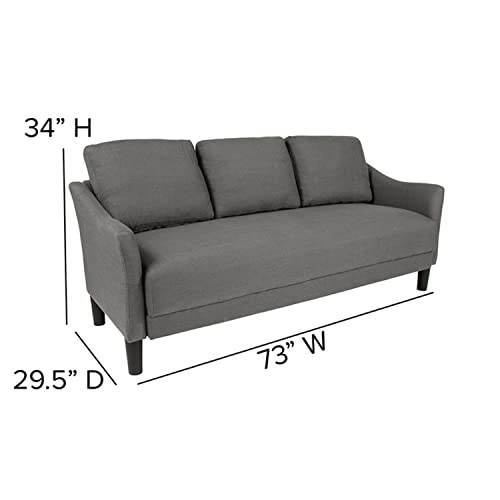 Flash Furniture Asti Upholstered Sofa in Dark Gray Fabric