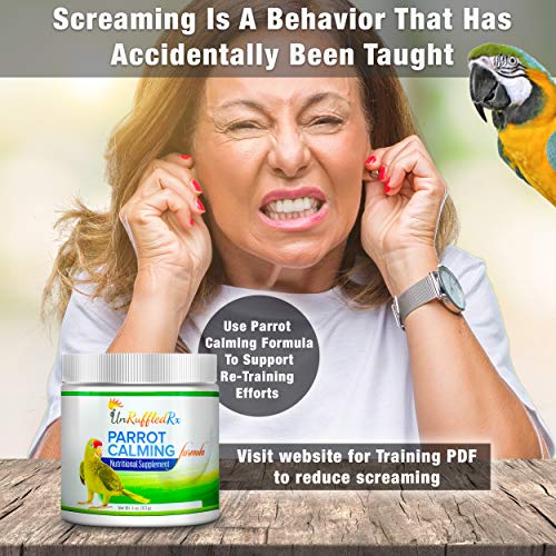 UnRuffledRx Parrot Calming Formula Dietary Supplement for Birds 4 oz. (300 Servings)