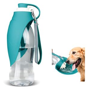 dog water bottle for walking, tiovery pet water dispenser feeder container portable with drinking cup bowl outdoor hiking, travel for puppy, cats, hamsters, rabbits and other small animals 20 oz