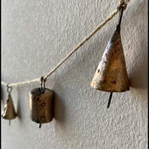 Mango Gifts Rustic Iron Tin Metal Vintage Cow Bells Jingle for Wind Chimes and Crafts 2.25" H (Set of 20 Pieces)