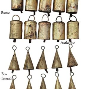 Mango Gifts Rustic Iron Tin Metal Vintage Cow Bells Jingle for Wind Chimes and Crafts 2.25" H (Set of 20 Pieces)