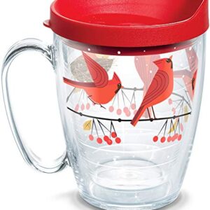 Tervis Made in USA Double Walled Festive Holiday Season Cardinals Insulated Tumbler Cup Keeps Drinks Cold & Hot, 16oz Mug, Classic