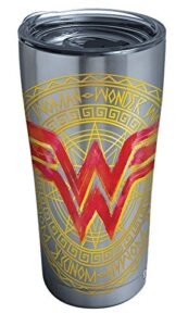 tervis dc comics - wonder woman - icon triple walled insulated tumbler cup keeps drinks cold & hot, 20oz, stainless steel