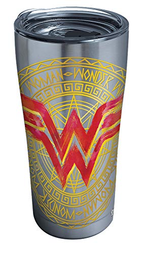 Tervis DC Comics - Wonder Woman - Icon Triple Walled Insulated Tumbler Cup Keeps Drinks Cold & Hot, 20oz, Stainless Steel