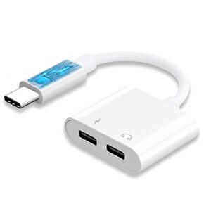 usb-c headphone and charger adapter, dreamvasion type c to usb c dac audio jack and pd fast charging converter splitter compatible for huawei mate 20 20 pro/huawei p20 p20 pro/google pixel 3 3 xl