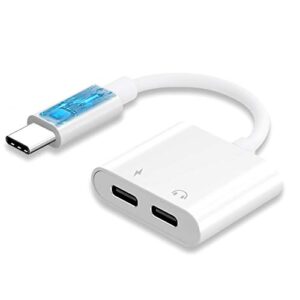 USB-C Headphone and Charger Adapter, Dreamvasion Type C to USB C DAC Audio Jack and PD Fast Charging Converter Splitter Compatible for Huawei Mate 20 20 Pro/Huawei P20 P20 Pro/Google Pixel 3 3 XL