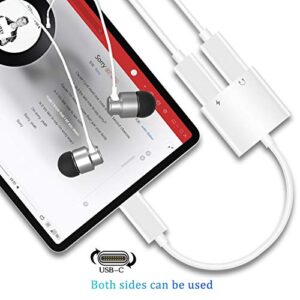 USB-C Headphone and Charger Adapter, Dreamvasion Type C to USB C DAC Audio Jack and PD Fast Charging Converter Splitter Compatible for Huawei Mate 20 20 Pro/Huawei P20 P20 Pro/Google Pixel 3 3 XL