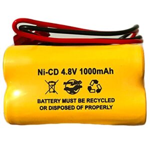 (2 pack) sure-lites sl-026-155 max power sl026155 sl-026155 ni-cd aa 1000mah 4.8v nicd nicad exit sign emergency light battery pack batteryhawk, llc