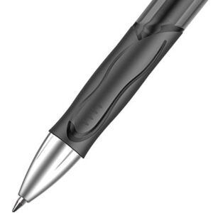 BIC Gel-Ocity Ultra Gel Pens, Medium Point Retracable (0.7mm), Black Ink Gel Pen, 12-Count
