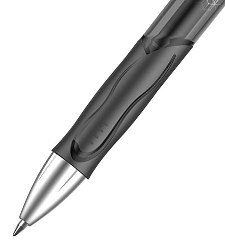 BIC Gel-Ocity Ultra Gel Pens, Medium Point Retracable (0.7mm), Black Ink Gel Pen, 12-Count