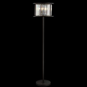 JONATHAN Y JYL9054A Bevin 63" Metal/Crystal LED Floor Lamp, Glam, Contemporary, Modern, Elegant, Office, Living Room, Family Room, Dining Room, Bedroom, Hallway, Foyer, Oil Rubbed Bronze/Crystal