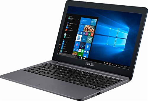 ASUS Thin and Lightweight 11.6 inch HD Premium Laptop with 32GB MicroSD Card | Intel Celeron Dual-core | 2GB Memory | 32GB EMMC Storage | USB-C | WiFi | GbE LAN | HDMI | Windows 10 | Star Gray