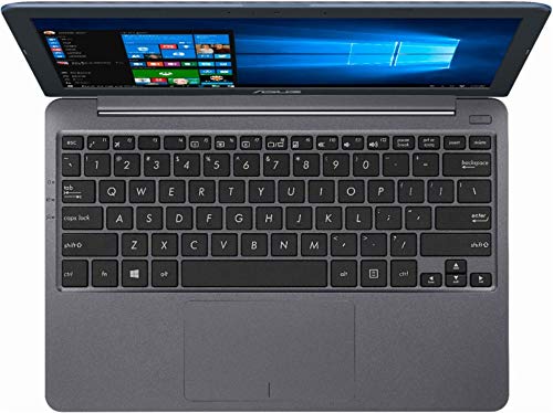 ASUS Thin and Lightweight 11.6 inch HD Premium Laptop with 32GB MicroSD Card | Intel Celeron Dual-core | 2GB Memory | 32GB EMMC Storage | USB-C | WiFi | GbE LAN | HDMI | Windows 10 | Star Gray