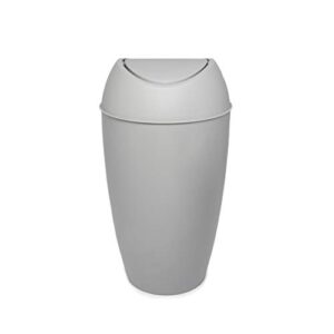 Umbra Twirla, 2.4 Gallon Trash Can with Swing-top Lid, Gray