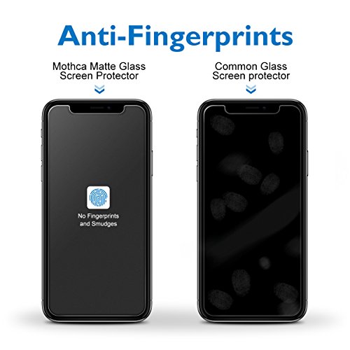 Mothca 2 Pack Matte Glass Screen Protector for iPhone Xs Max/iPhone 11 Pro Max Anti-Glare & Anti-Fingerprint Tempered Glass Clear Film Case Friendly 3D Touch Easy Install Bubble Free - Smooth as Silk