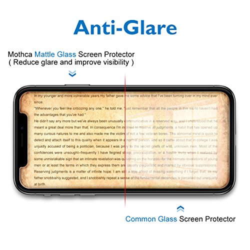 Mothca 2 Pack Matte Glass Screen Protector for iPhone Xs Max/iPhone 11 Pro Max Anti-Glare & Anti-Fingerprint Tempered Glass Clear Film Case Friendly 3D Touch Easy Install Bubble Free - Smooth as Silk