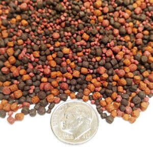 12-types of floating/sinking blackworm & intense coloring pellets of mixed of 1mm, 2mm, 3mm ideal for all tropical fish. aquatic foods premium tropical fish pellet foods. gb-1000-1-lb