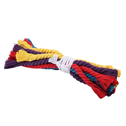 Parrot Rope Toys Colorful Cotton Rope Hanging Parrots Chewing Toys Durable Pet Supply Parrots Cage Accessories Chew Toys