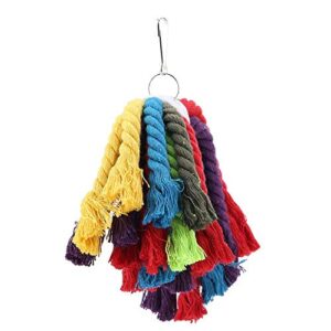 Parrot Rope Toys Colorful Cotton Rope Hanging Parrots Chewing Toys Durable Pet Supply Parrots Cage Accessories Chew Toys