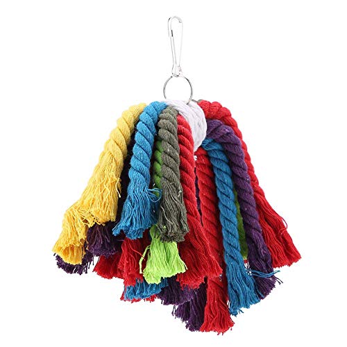 Parrot Rope Toys Colorful Cotton Rope Hanging Parrots Chewing Toys Durable Pet Supply Parrots Cage Accessories Chew Toys