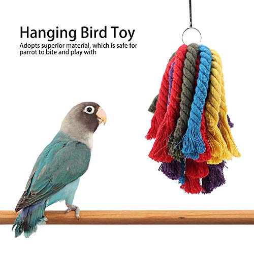 Parrot Rope Toys Colorful Cotton Rope Hanging Parrots Chewing Toys Durable Pet Supply Parrots Cage Accessories Chew Toys