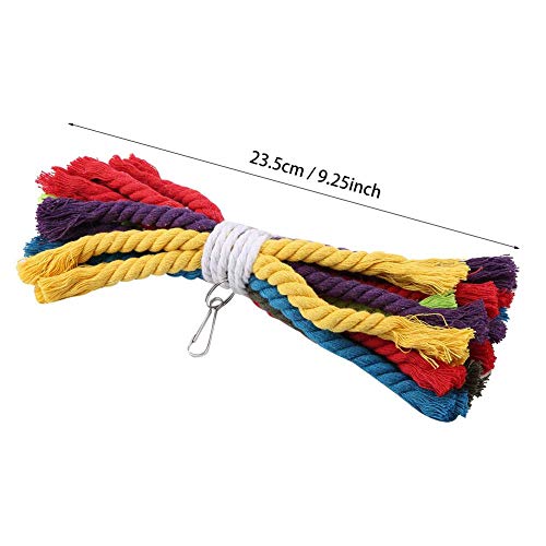 Parrot Rope Toys Colorful Cotton Rope Hanging Parrots Chewing Toys Durable Pet Supply Parrots Cage Accessories Chew Toys