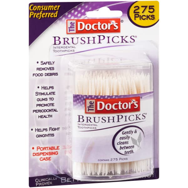 The Doctor's BrushPicks Interdental Toothpicks, 275 Count (Pack of 2)