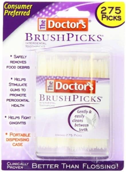 The Doctor's BrushPicks Interdental Toothpicks, 275 Count (Pack of 2)