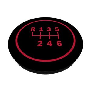 Manual Car gears Red pop socket for men PopSockets PopGrip: Swappable Grip for Phones & Tablets