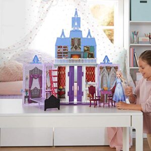 Disney Frozen Fold and Go Arendelle Castle Playset Inspired 2 Movie, Portable Play - Toy for Kids Ages 3 and up